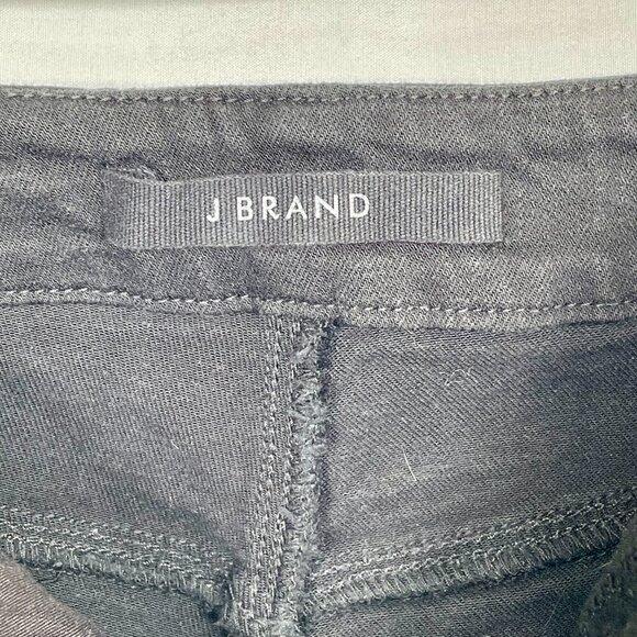 J Brand Natasha Skinny Button-Fly Hi-Rise Jeans in Seriously Black Size 25 - Picture 10 of 16